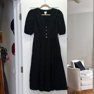 Black midi dress